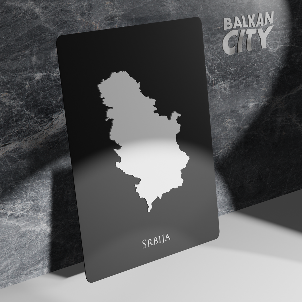 Srbija Acrylic Plate 3D | BalkanCity